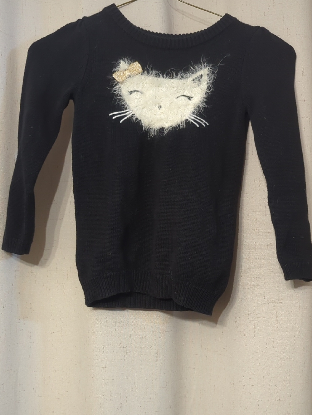 Gymboree Black Kids Sweater with Subtle Multicolor Knit